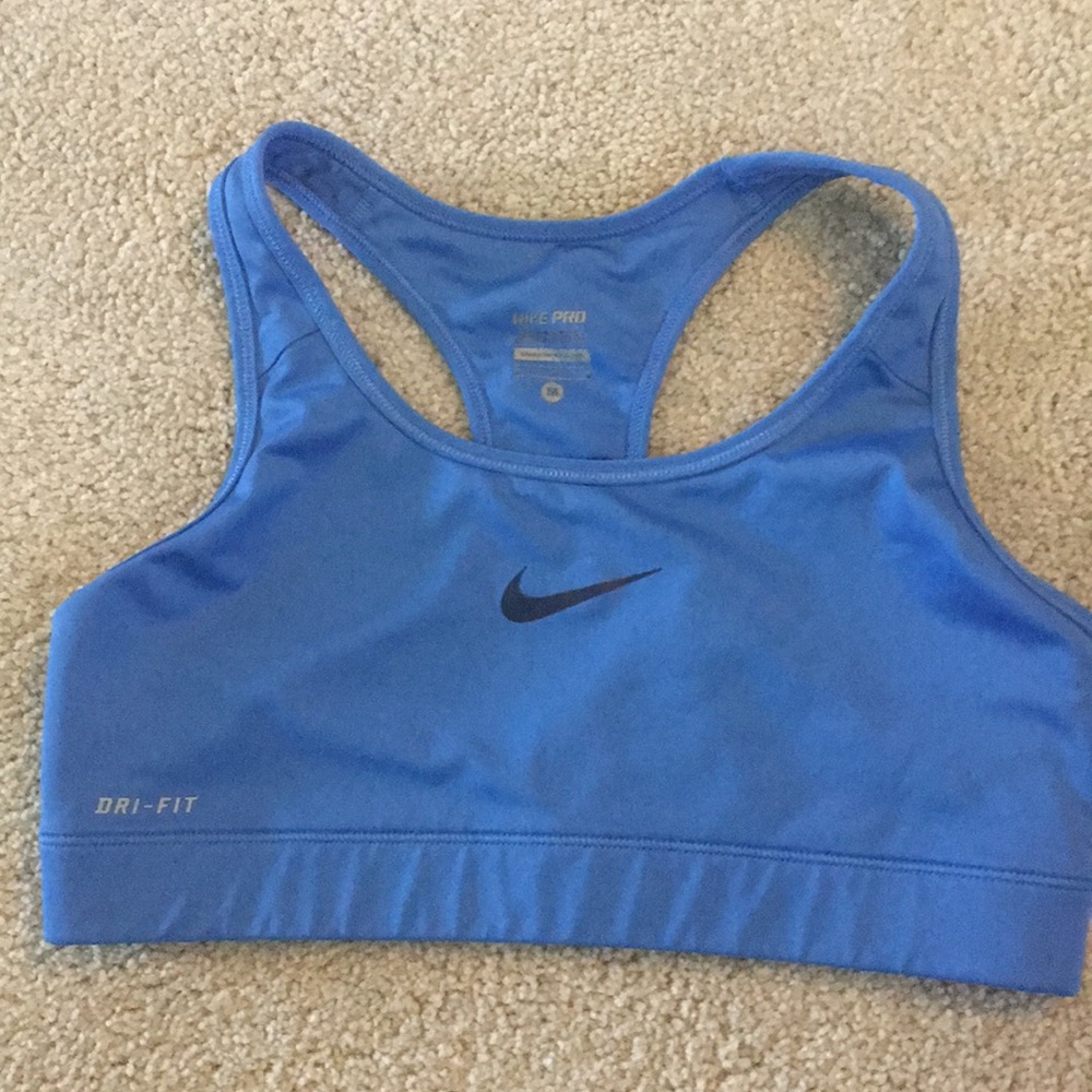 Nike dri-fit blue sports bra size M